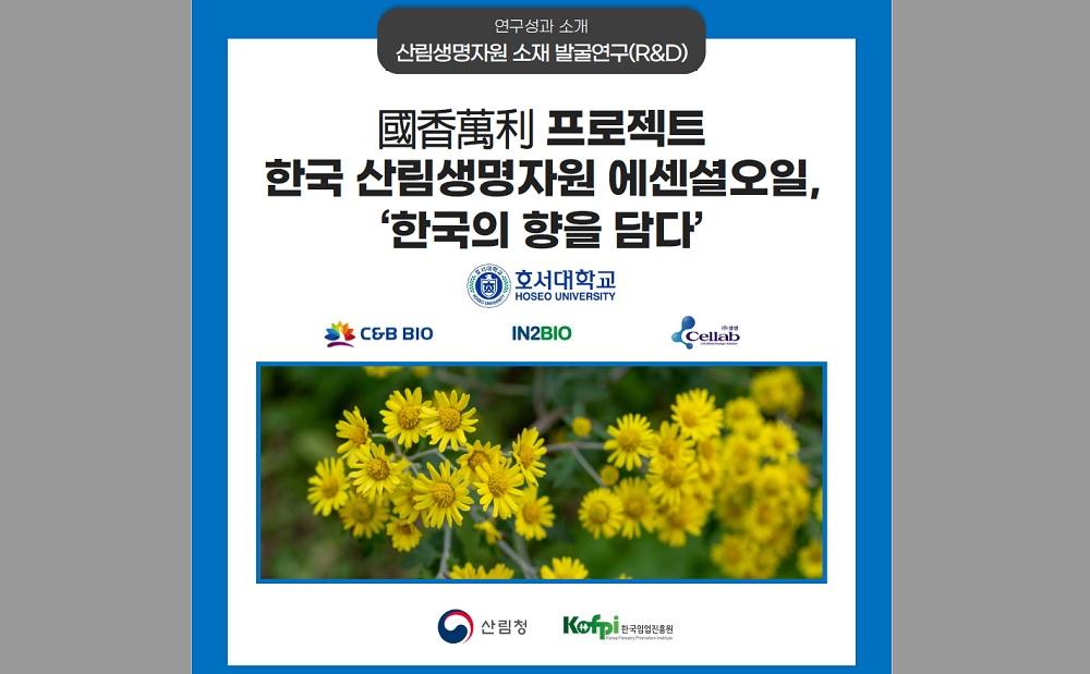 國香萬利 프로젝트 - 한국 산림생명자원 에센셜오일, ‘한국의 향을 담다’